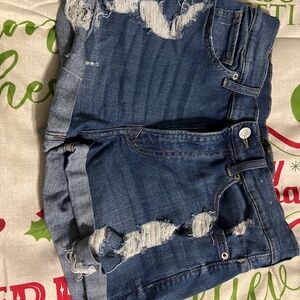 Express distressed shorts